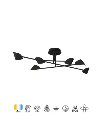 CAPUCCINA * SEMIPLAFÓN LED GRANDE 40W